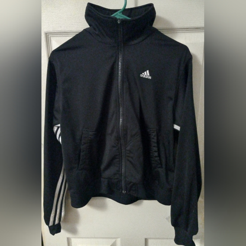 Adidas 3 Stripe Full Zip Warm-Up Track Jacket Women's Size Medium